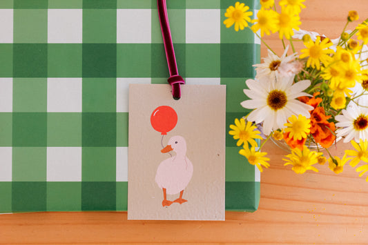 Birthday Goose Eco-luxe Plantable Gift Tag
