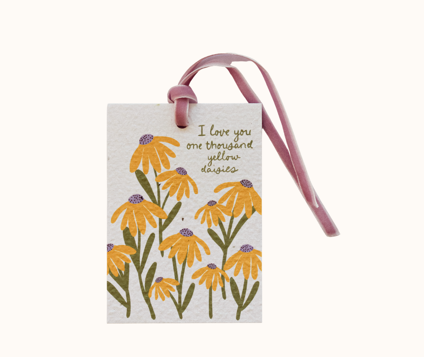 Yellow Daisies Eco-luxe Plantable Gift Tag - Wholesale